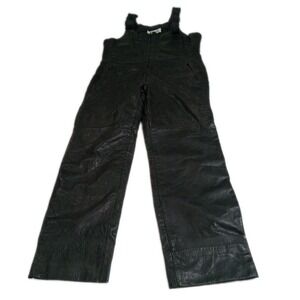 Vintage Vetter Rex Marsee Leather Motorcycle Bib Overalls Pants Mens 40 Black